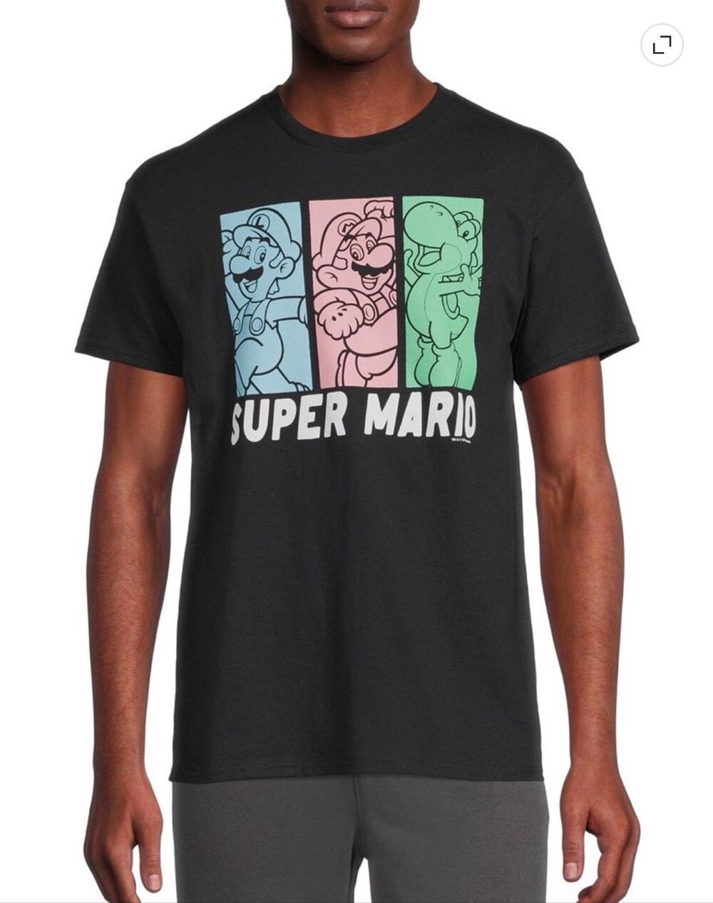 Super Mario Close Ups Short Sleeve Graphic Tee Size Medium